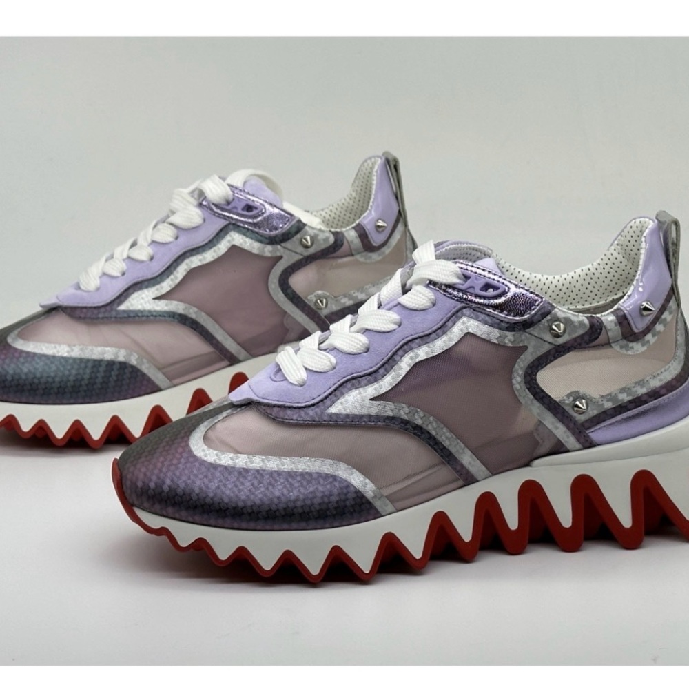 Christian Louboutin Sharkina flat lilac platform sneakers